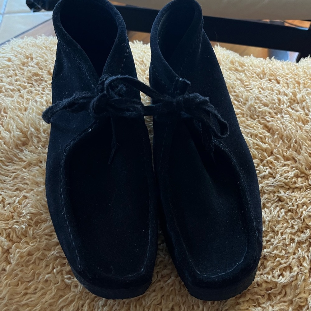 Black Clark Wallabee Boots